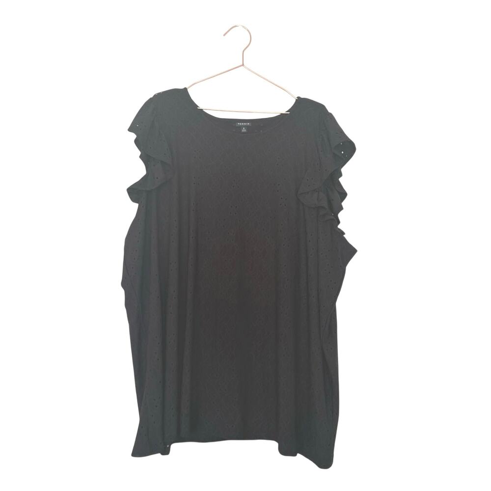 Torrid Black Ruffle Sleeve Blouse